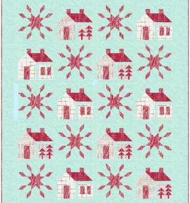Merry Little Christmas Wovens - Red / Aqua Alpine Quilt Kit [PRE ORDER]