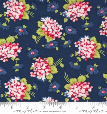 Bonnie and Camille - One Fine Day - Fresh Cut Vintage Floral Bouquet Navy