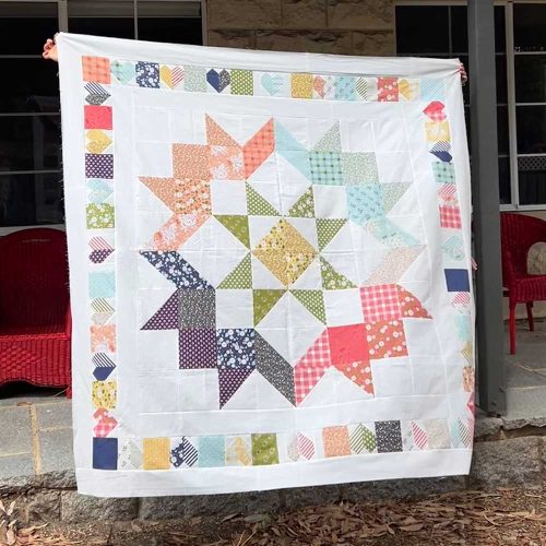 Moda Love Star Quilt Top - Said With Love