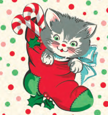 Urban Chiks - Kitty Christmas - Kitty Stocking Panel [PRE ORDER]
